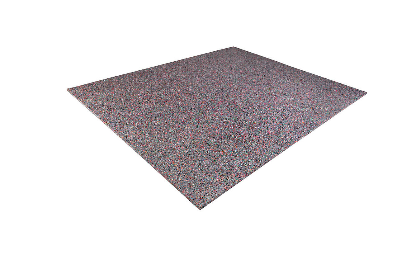 REGUPOL solar solid fire – Fire-Resistant Protection Tile for Solar PV & Roofing Square grey fire-resistant protection tile “REGUPOL solar solid fire” on a white background.